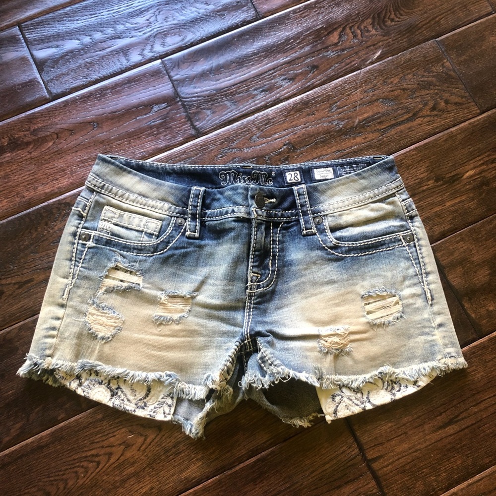 Womens “Miss Me” Denim Shorts